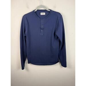Taylor Stitch‎ Shirt 38 Small Natural the Heavy Bag Henley Long Pullover